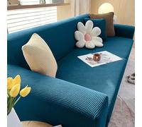 VanderHOME Funda Sofa 5 Plazas Moderna Antideslizante Cubre Sofas de Poliéster Jacquard Elástico Funda de Sofá para Sala Protector para Perros Mascotas (5 Plaza, Azul Lago)