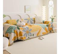 VanderHOME Funda Sofa, Colcha Sofa, Fundas de Sofa Anti Gatos,Plaid Sofa Multifuncional, Manta Sofa Refrescante para El Verano, Manta Cubre Sofa 180 * 340cm-Verano Colorido