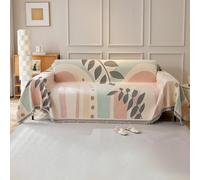 VanderHOME Funda Sofa, Cubre Sofas, Funda de sofá, Manta Cubre Sofa, Funda de sofá Chenille, Manta Sofá Multifunción 180 * 280cm-Hojas de Verano
