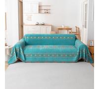 VanderHOME Funda Sofa, Cubre Sofas, Fundas de Sofás Bohemios, Manta Cubre Sofa, Funda de sofá Lavable para Todas Las Estaciones, Manta Sofá Multifunción 180 * 380cm-Verde