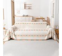 VanderHOME Funda Sofa, Cubre Sofas, Fundas de Sofás Bohemios, Manta Cubre Sofa, Funda de sofá Lavable para Todas Las Estaciones, Manta Sofá Multifunción 180 * 180cm-Beige