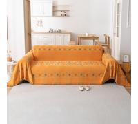 VanderHOME Funda Sofa, Cubre Sofas, Fundas de Sofás Bohemios, Manta Cubre Sofa, Funda de sofá Lavable para Todas Las Estaciones, Manta Sofá Multifunción 180 * 340cm-Naranja