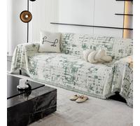 VanderHOME Funda Sofa, Cubre Sofas Reversible de Estilo Clásico,Four Seasons, Colcha Multiusos para Sofá, Manta de Sofá Resistente a Arañazos de Gato 180 * 230cm-Verde