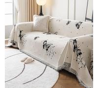 VanderHOME Funda Sofa,Cubre Sofas,Tejido Resistente y De Calidad, Tela Cubre Sofa Four Seasons, Colcha Multiusos para Sofá, Plaid Sofa Decorativo,Elegante Estampado de Mariposas 180 * 300cm-Gris