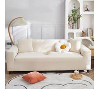 VanderHOME Funda Sofa Elastica Moderna Antideslizante Cubre Sofas de Poliéster Jacquard Elástico Fundas de Sofá para Sala Protector para Perros Mascotas (1 Plaza, Beige)