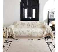 VanderHOME Funda Sofa, Funda de sofá de Chenilla,Four Seasons, Colcha Multiusos para sofá, Manta de Cama, Manta de Sofá Resistente a Arañazos de Gato 180 * 150cm-Curry