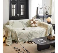 VanderHOME Funda Sofa,Funda de sofá de Chenilla Reversible, Cubre Sofa Chaise Longue, Funda de sofá Lavable para Todas Las Estaciones 180 * 340cm-Verde