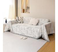 VanderHOME Funda Sofa, Funda Sofá Chenilla Reversible, Plaid Sofa Multifuncional, Fundas de Sofa Anti Gatos, Manta Sofa Refrescante para El Verano, Colcha Sofa 180 * 130cm-fondo Blanco