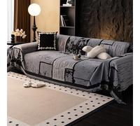 VanderHOME Funda Sofa Jarapas para Sofas,Colcha Multiusos para Sofá, Funda de sofá de Estilo Clásico,Manta Sofa Suave Mantas Decorativas Dormitorio Salón Tejido Borla 180 * 320cm-Gris