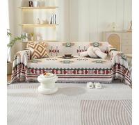 VanderHOME Funda Sofa, Manta de algodón extrasuave, Four Seasons Cubre Sofas, Colcha Multiusos para sofá, Mantas para Cama, Colcha 180 * 180cm-Arte Geométrico