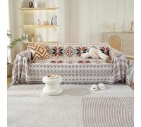 VanderHOME Funda Sofa, Manta de algodón extrasuave, Four Seasons Cubre Sofas, Colcha Multiusos para sofá, Mantas para Cama, Colcha 180 * 380cm-Arce Naranja