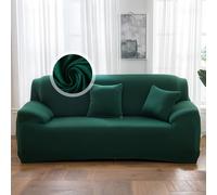 VanderHOME Funda Sofá Multiusos Todo El Año, Alta Elasticidad, Diseño Moderno con Protección Antidesgaste para Mascotas, Funda Sofa 3 Plazas, Sin Decoloración y Lavable(3 Plaza, Verde Oscuro)