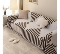 VanderHOME Funda Sofa, Plaid Sofa,Colcha Sofa,Funda de sofá de Chenilla Reversible, Funda de sofá Lavable, Manta Sofa Multifunción 180 * 320cm-Curry