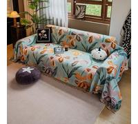 VanderHOME Funda Sofa, Plaid Sofa Manta Sofa, Protector Sofa, Manta Cubre Sofa Universal, Colcha Multiusos para Sofá, Fundas de Sofa Anti Gatos 180 * 380cm-Cian