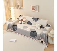 VanderHOME Fundas de Sofá Premium con Borlas - Manta Waffle, Transpirable, Resistente a Las Arrugas, Resistente a los Arañazos de Gato, Colcha Sofa Lavable a Máquina 180 * 300cm-Planeta
