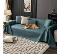 VanderHOME Impermeable Fundas de Sofá Suave Funda Sofa Verano Ajustables Antideslizante Sofa Cover Cubre Sofas Elástica para Mascotas Niños 210 * 180cm-Verde Oscuro
