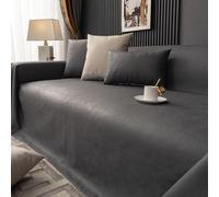VanderHOME Impermeable Fundas de sofá Suave Proteger Muebles Extraíbles Funda de Cojín Ajustables Antideslizante Funda Cubre Sofá elástica para Mascotas niños 210 * 260cm-Gris