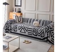 VanderHOME Manta Sofa en Chenille Estilo Bohemio con Franjas, Colcha Multiusos para Todas Las Estaciones, Jarapas para Sofas, Camas, Interiores y Viajes al Aire Libre 180 * 180cm-Gris Claro