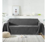 VanderHOME Súper suave cómodo manta manta sofá Mantas Decorativas para sofás Dormitorio Sala de estar Sencillo Diseño Multifuncional Super Grande Cálida Gruesa alfombra de sofá 180*180cm Gris oscuro