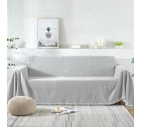 VanderHOME Súper Suave cómodo Manta Manta sofá Mantas Decorativas para sofás Dormitorio Sala de Estar Sencillo Diseño Multifuncional Super Grande Cálida Gruesa Alfombra de sofá 180 * 130cm Gris Claro
