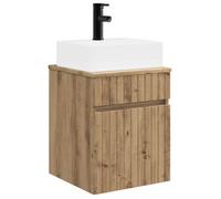 Vanidad Con Lavabo De Pared Roble Artisan 39 X 41 X 62,5 Cm Vidaxl