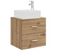 vidaXL Mueble de lavabo de montaje en pared, estilo "Artisan" en roble, 49,5 x 41 x 63 cm