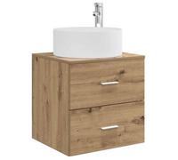 Vanidad Con Lavabo De Pared Roble Artisan 49,5 X 44,5 X 65,5 Cm Vidaxl