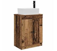 vidaXL: Mueble de baño con lavabo, estilo madera envejecida, 54 x 35 x 83 cm