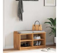 Vanitopaz Banco de madera maciza de pino SANDNES, 87 x 40 x 50 cm, con espacio de almacenamiento y barniz UV, banco para pasillo, armario, salón, cofre robusto con compartimentos y acolchado para