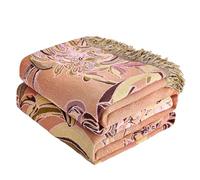 VANJOROY Manta de sofá grande de algodón orgánico 100%, suave y de doble cara, lujosa con flores para sofás de 2 o 3 plazas, sillones, sofá cama y colcha. 230x250cm