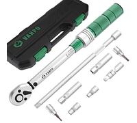 VANPO Llave Dinamométrica 3/8'', 5-60 Nm Llave de Torque, Precisión ±3% | 9 Piezas Torque Wrench Llaves Vaso con Extensión, Junta Universal, Vasos de Bujía, Bits, Vasos para Bicicleta, Moto, Coche