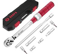 VANPO Llave Dinamométrica 3/8'', 5-60 Nm Llave de Torque, Precisión ±3% | 9 Piezas Torque Wrench Llaves Vaso con Extensión, Junta Universal, Vasos de Bujía, Bits, Vasos para Bicicleta, Moto, Coche