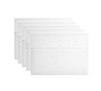 VANRA 5 Piezas Carpetas Plastico A4，Portadocumentos A4 con Cierre de Botón, Carpeta Clasificadora a4, Organizador para Documentos, Expediente y Papel (Blanco)