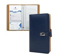 VANRA Organizador de tarjetas de visita, soporte de cuero para tarjetas de crédito con 300 ranuras para tarjetas, carpeta profesional para tarjetas de crédito para hombres y mujeres, Blue