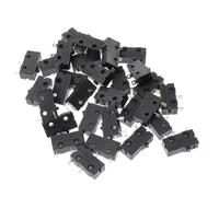 VANZACK 30 Piezas Microinterruptor de Acción Rápida, Interruptor de Límite Micro, 5a 125 V, 2/3 Pines, Negro, Abs, Normalmente Abierto, para Lavadora y Microondas Color Color Aleatorio