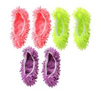 VANZACK 6 Pantuflas de Microfibra para Mopa Diseño Creativo, Calcetines Antideslizantes y Resistentes para Limpieza del Hogar, Livianos y No Abrasivos para Uso en Casa