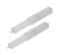 VANZACK Rodillo de Papel Higiénico de Plástico Blanco Resorte Retráctil, Diseño Simple, 2 Piezas para Baños, Accesorio Funcional para Organizador de Papel