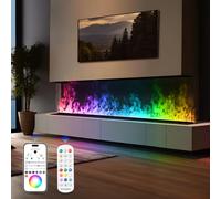 Vapor de Agua Chimenea, 9 Colores Llama eléctrica Chimenea, 80cm Sin Calor