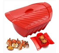 Vaporera microondas y estuche de vapor para microondas de Silicona Platino 2L - Cocina al Vapor Saludable, Apto para Horno, Air Fryer y Lavavajillas - Ideal para Meal Prep, Verduras y Arroz