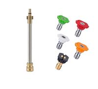 Varilla de extensión para lavadora de alta presión Lanza de extensión for hidrolavadora 10 a 50 cm con adaptadores boquilla y conector rápido 1/4"(Color 3,30cm)