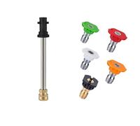 Varilla de extensión para lavadora de alta presión Lanza de extensión for hidrolavadora 10 a 50 cm con adaptadores boquilla y conector rápido 1/4"(Color 1,10cm)