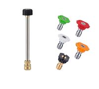 Varilla de extensión para lavadora de alta presión Lanza de extensión for hidrolavadora 10 a 50 cm con adaptadores boquilla y conector rápido 1/4"(Color 10,20cm)