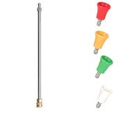 Varilla de extensión para lavadora de alta presión Varilla de extensión agua for lavado autos, conexión rápida 10 a 50 cm y 1/4", lanza for hidrolavadora, boquilla limpieza con(50cm,Color 2)