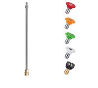 Varilla de extensión para lavadora de alta presión Varilla de extensión agua for lavado autos, conexión rápida 10 a 50 cm y 1/4", lanza for hidrolavadora, boquilla limpieza con(20cm,Color 1)