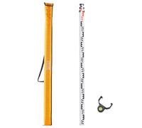 Varilla de medición telescópica de aluminio VEVOR, 3 m, escala de doble cara en cm/mm, varilla de nivelación, varilla de medición de aleación de aluminio con nivel de burbuja y bolsa de transporte par