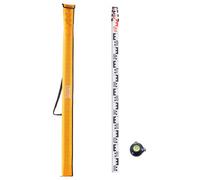 Varilla de medición telescópica de aluminio VEVOR de 4 m, escala de doble cara en cm/mm, varilla de nivelación, varilla de medición de aleación de aluminio con nivel de burbuja y bolsa de transporte p