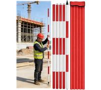 Varilla de medición topográfica for construcción e ingeniería(Thick,196.85 inch/500 cm)