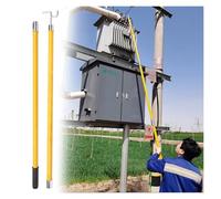 Varilla de tracción aislada de alto voltaje, postes de trabajo aislantes ligeros con ganchos para trabajos eléctricos, 2, 3, 4, 5, 6, 8 m, bastón de rescate a prueba de golpes de resina epoxi