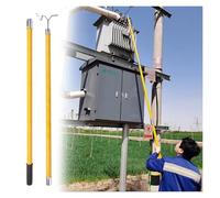 Varilla de tracción aislada de alto voltaje, postes de trabajo aislantes ligeros con ganchos para trabajos eléctricos, 2, 3, 4, 5, 6, 8 m, bastón de rescate a prueba de golpes de resina epoxi