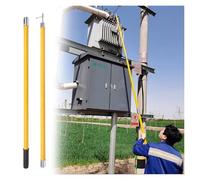 Varilla de tracción aislada de alto voltaje, postes de trabajo aislantes ligeros con ganchos para trabajos eléctricos, 2, 3, 4, 5, 6, 8 m, bastón de rescate a prueba de golpes de resina epoxi